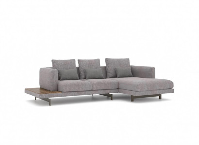 Living room Suite Corner sofa L-shape Gray Sofa Couch Designer Upholstered furniture